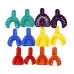 12pcs Dental Impression Tray Plastic 6 Sizes Autoclavable for Adult and Children