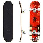 WeSkate Complete Skateboard 31"x8", 7 Layer Canadian Maple Double Kick Concave Standard Skate Boards Kids Beginners Trick Skateboard for Girls Boys Teens Youth Adult