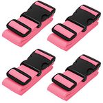 Luggage Straps for Suitcase - (Pink, 6.5 ft x 2 in, 4 Pack) - Strap for Suitcases - TSA Approved by BlueCosto