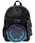 Marvel Comics Black Panther 5-Piece Backpack Set, Black