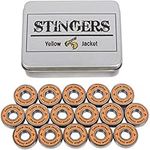 Yellow Jacket Premium Inline Skate Bearings, Roller Skate Bearings, 608, ABEC 11, Tropical Orange (Pack of 16)