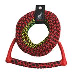 Kwik Tek 3-Section Water Ski Rope with Radius Handle and EVA Grip