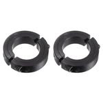 sourcing map 2pcs Shaft Collars for 1-1/8" Rod, 1-7/8" OD, 1/2" Width, Black Oxide Plating, Double Split Axle Clamp-On Collar Clamping Collar with Set Screw