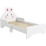 ZONEKIZ Toddler Bed Frame, Kids Bedroom Furniture, for Ages 3-6 Years, 143 x 74 x 75cm - White