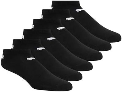 Puma Women's Non Terry No Show Low Cut Athletic Sport Sock 6-Pack,Black w/White,9-11