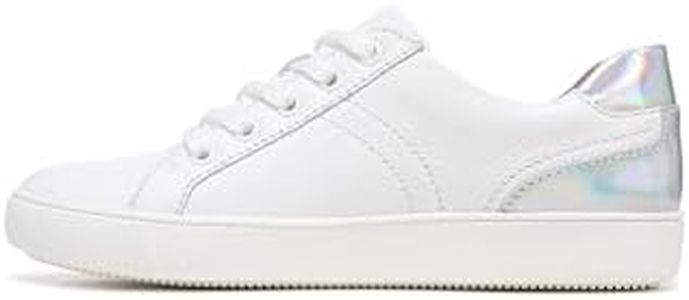 Naturalizer Womens Morrison Comfortable Lace Up Fashion Casual Sneaker, White Leather