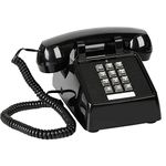 Sangyn Classic Vintage Cord Phones for Landline Old Telephone with Mechanical Ringer Volume Control Retro Analog Desk Phone for Home House School, Black