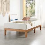 Mellow Naturalista Classic - 12 Inch Solid Wood Platform Bed with Wooden Slats, No Box Spring Needed, Easy Assembly, Twin, Natural Pine