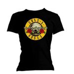 Ladies Guns n Roses Bullet Logo Official Rock Heavy Metal Music Tee T Shirt Womens (Medium)