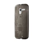 Moto X Case, Cruzerlite Bugdroid Circuit TPU Case Compatible for Motorola Moto X (2013) - Smoke