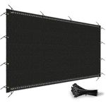 UPGRADE Privacy Fence Screen 6' x 100' Heavy Duty 170 GSM Fencing Cover Mesh Windscreen Cloth for Outdoor Garden Patio Backyard Chain Link Fence Black