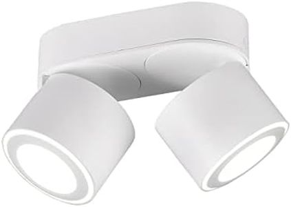 Trio Leuchten LED Deckeneinbau u. Aufbauleuchte Taurus 652910231, Metall Weiß matt, inkl. 2x 3.5 Watt + 2x 1.5 Watt LED