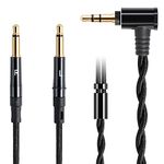 FAAEAL Replacement Cable for Hifiman SUNDARA Ananda HE4XX HE-350 HE1000 HE-400i HE560,Meze 99 Classics,Denon AH-D7200 AH-D7100 AH-D9200,Focal Elear Headphones,3.5mm to Dual 3.5mm (3.5mm Jack)