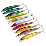 OriGlam 10pcs Minnow Fishing Lures Crankbaits, Fishing Lures Fishing Hard Baits Swimbaits, Minnow Lures Topwater Lures Baits