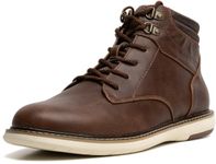 BRECAVE Mens Chukka Boots Casual Boots for Men Waterproof High Top Sneaker Boots for Dress Fashion, Mid Top Brown, 12