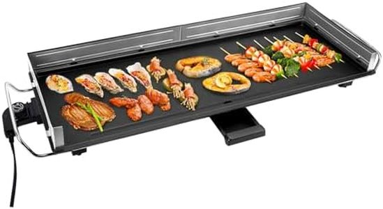 AEWHALE 35" Electric Nonstick Extra Large Griddle Grill-Teppanyaki Grill BBQ Indoor/Outdoor with Adjustable Temperature,Detachable for Easy Cleaning,Extra Wide