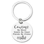 Cousin Keychain Gifts for Best Friends Sisters Birthday Gifts for Teen Girls Bestie Long Distance Friendship Gifts for Women Big Little Sister Christmas Gifts for Family Reunion Party Gifts Favors