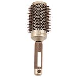 Hair Comb, Ceramic Hair Round Brush Boar Bristle Round Comb for Drying, Nano Thermal Ceramic & Ionic Hair Brush, Boar Bristle Brush with Natural Boar Bristles (53 mm)