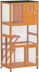 PawHut 74" Wooden Catio Outdoor Cat