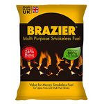 Brazier Pack of 2 Smokeless Clean Burning Coal for Open Fires and Multi Fuel Stoves; Burns 24% Hotter than House Coal, 40Kg