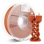 AMOLEN PLA 3D Printer Filament, Red Wood PLA Filament 1.75mm 20% Real Wood,1KG