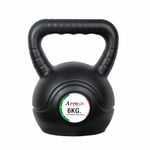 APPROX Long Lasting PVC Premium Kettlebell for Weightlifting | Gym Equipment for Full Body Workout | Weight Loss & Strength Training | Heavy Lifting for Men and Women | Home Gym | Color - Black (6KG)