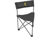 Browning Dakota Hunting and Camping Chair - Compact and Foldable Steel Frame with 3 Legs, Extra Wide 600D Fabric Seat, Angled Back, and Shoulder Carry Bag