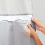 Hookless It's A Snap! Plastic PEVA Snap-in Replacement Shower Curtain Liner for Hookless Curtain with Sheer Window, 70" x 54", Water-Repellent, Easy Install, Frost