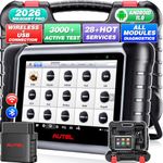 Autel Scanner MaxiCOM MK808BT PRO, 2026 Bidirectional Diagnostic Scan Tool as MK900BT, 2.0 BT Ver. of MK808S MX808S MX900 MK900, 3000+ Active Tests, 28+ Reset, Injector Coding, All Systems, FCA, OS 11