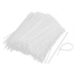 sourcingmap Nylon Network Cable Wrap Zip Tie Cord Strap 2mmx150mm 1000 Pcs White