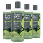 Dove Men + Care Body Wash for A Refreshing Shower Experience Lime + Avocado Oil Body Wash for Men , 532 milliliters (4 Pack)