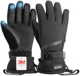 OutdoorMaster Ski Snow Gloves for Unisex Women & Men, 3M Thinsulate Winter Warm Snowboard Gloves Screen Touch, Thermal Waterproof with Double-Pocket for Skiing, Winter Sports, Cold Weather
