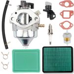 ZAMDOE 16100-Z9L-811 GCV170LA Carburetor Compatible for Honda GCV170 Engine HRN216 HRX217 Lawn Mower, Replace 16100-Z9M-811, with Air Filter Spark Plug Fuel Filter