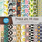 SVM CRAFT® Scrapbook Paper- A4 Size Retro Style Print 20 Design, A4 Print, 250 GSM Thick 20 Papers-Best for Crafts, Scrap Booking, School, Art, DIY and Crafts Project : Design and Color as Shown