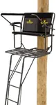 Rivers Edge TwoPlex LS 2-Man Ladder Stand, 17’1” Height, Lockdown Strapping System, Flip-Up TearTuff Mesh Bench Seat, 40” Wide Platform, 2-Way Adjustable Shooting Rail, RE669