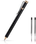 NBGDY Crown Style Bolt Action Pen Set, Luxury Executive Writing Pens For Men Or Women.EDC Lightweight Metal Pocket Carry Business Office Signature Pen + Extra 2 Black Refills(KPQ-1025)