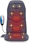 COMFIER Back Massager with Heat, 10 Motors Vibration Seat Massager, Chair Massage Pad, Heated Chair Pad, Chair Warmer,Gifts for Elderly, Mom, Dad (Gray)