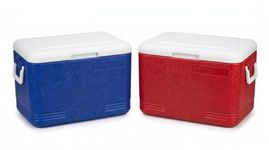 AIR O Matic Insulated Plastic Chiller Ice Box 25 LTR (Red & Blue)