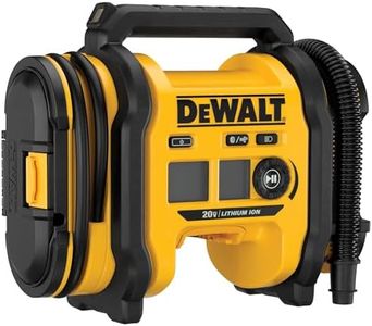 DEWALT Tire Inflator Portable Air Compressor 20V MAX, Air Pump with Automatic Shut Off, LED Light, Tool Only (DCC020IB)