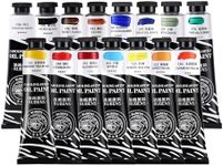 rubens Oil Paints Set 15 Colors, 2 OZ Large Tubes Oil Paints for Canvas, Professional Oil Colors with Thicker Creamy Texture, High Saturation, Art Supplies for Artists, Beginners