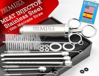 Premiala The BEST Meat Injector Syringe Kit - 304-Stainless Steel, 60ml, 3 Needles, Spare O-rings, E-book and Spares Available! The Original Marinade Injector Creates The Juiciest Turkey and BBQ Ever!