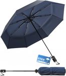 Rain-Mate Compact Travel Stick Umbrella - Pocket Portable Folding Windproof Mini Umbrella - Auto Open and Close Button and 8 Rib Reinforced Canopy