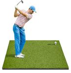 LaiEr Golf Training Mat,5x5ft Thickening Golf Hitting Mat,Home Golf Turf Practice Mats for Indoor & Outdoor,Golf Chipping Game Training Aids Backyard Driving Chipping Indoor/Outdoor Training