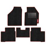 Elegant Cord Black and Red Custom Fit Car Mat Compatible with Hyundai i20 Elite