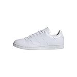 adidas Originals Men's Stan Smith Sneaker, White/White/Black, 9.5 M US