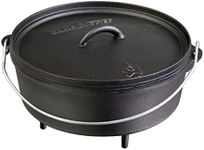 Camp Chef SDO10 10" Double Black Seasoned Cast Iron Dutch Oven with Lid