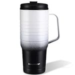 HAUSHOF 24 oz Travel Mug with Handle, Stainless Steel Vacuum Insulated Coffee Travel Mug, Double Wall Travel Mugs with Leakproof Lid, BPA Free