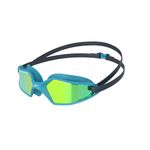 Speedo Junior Hydropulse Swimming Goggle | Comfortable Fit | Adjustable Design | Anti-Fog | Anti-Leak, Navy/Blue Bay/Yellow Gold, One Size