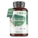 WeightWorld Organic Psyllium Husks Capsules - 2100mg in 3 Powder Capsules - High Strength Prebiotic Fibre Supplement- 180 Powder Capsules- High in Soluble Fibre - Helps You Feel Fuller & Stay Regular