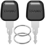 Master Keys Compatible with TSA 007 2Pack, Ancable TSA 007 Luggage Keys Compatible with Luggage Suitcase Password Locks Black